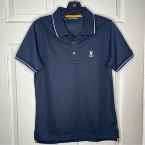 Psycho Bunny Men’s Navy Blue Polo Shirt Sz 2 (XXS)